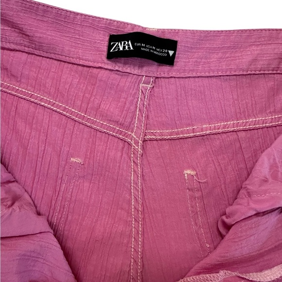 Zara Bubble Gum Pink Wide-Leg Pants Size M - Picture 13 of 17